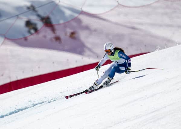 Yasmin Cooper triumphed in the under-18 Super-G contest