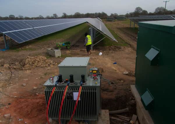 Construction begins on a solar farm at Priors Byne