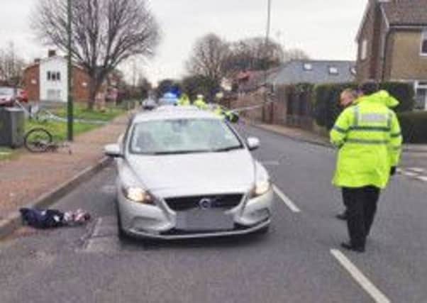 The crash closed part of Worthing Road for several hours PHOTO: Sussex Police