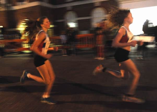 The secondary school girls' race on the final race night at the Corporate Challenge / Picture by Louise Adams