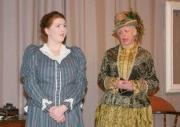 Rebecca Johnson as Vivie (left) with Jackie Curran as Kitty