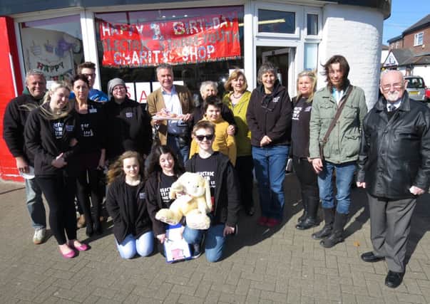 First birthday of Electric Storm Youth charity shop in Lancing - ESY Directors, Volunteers SUS-150704-085604001