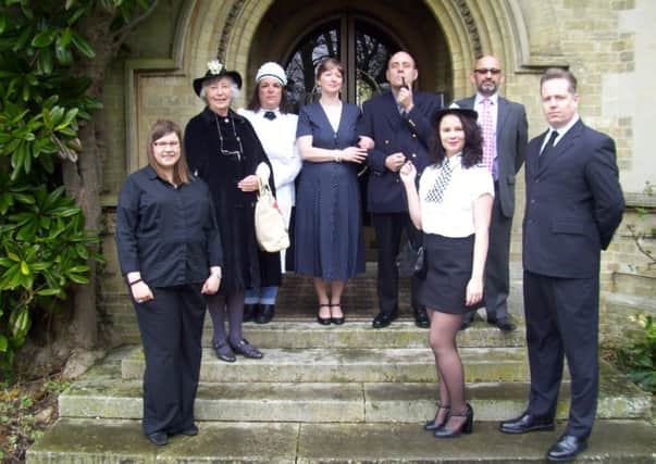 Cast members from Stage-Door Theatre Company all set for the groups 50th show