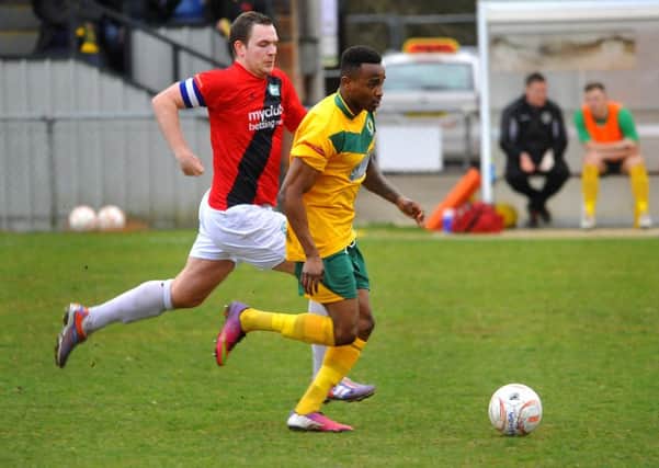Horsham winger Tony Nwachukwu has been offered a new contract  Pic Steve Robards SUS-150328-230507001