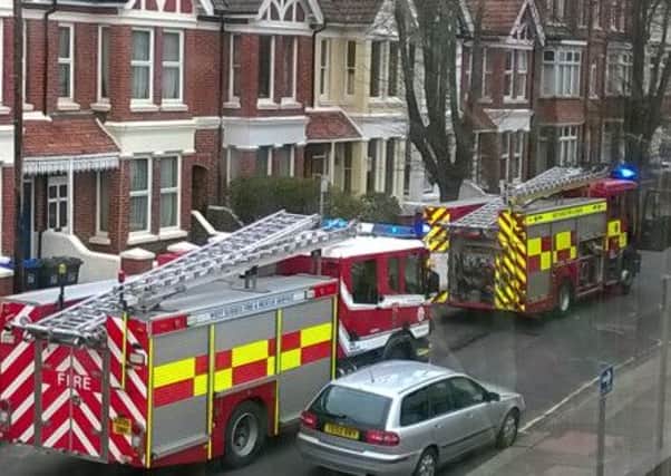 Firefighters attended a small oven fire in Charlecote Road, Worthing, on Monday