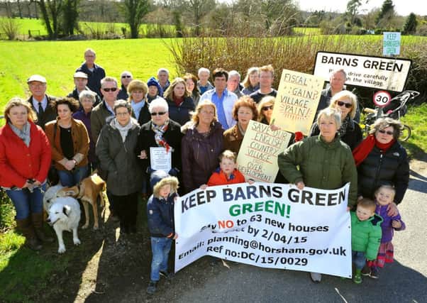 63 new homes are being proposed in Barns Green and residents are not happy. Pic Steve Robards SUS-150331-131653001