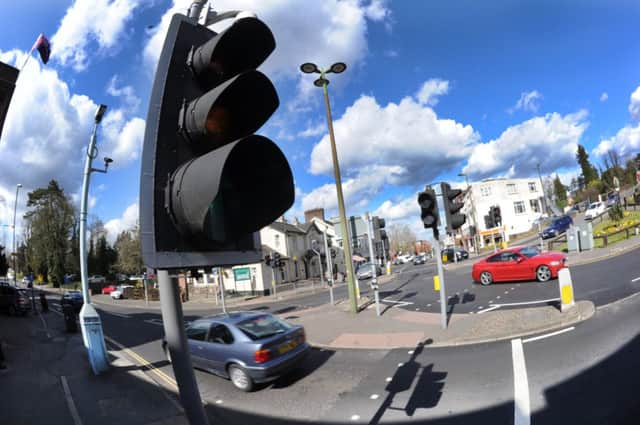 Traffic Lights in South Road, Haywards Heath (Pic by Jon Rigby) SUS-150331-163353008