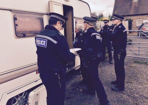 Police raiding a property in Barnham today (April 2)