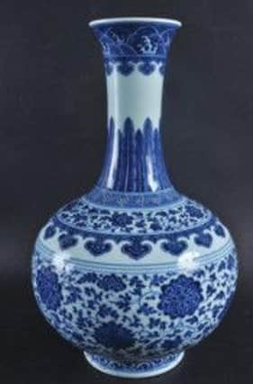 A 18th/19th century Ming-style blue and white porcelain bottle vase, seal and mark of Qianlong and probably of the period SUS-150704-164022001