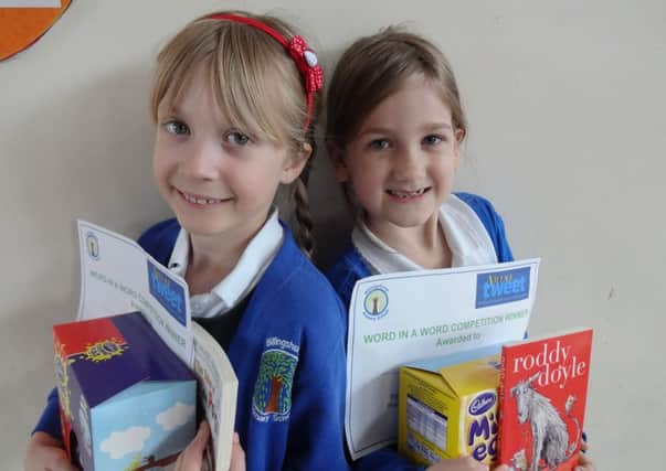 Emily Jane Harman and Edie Golding winners of the Word in the Word Competition SUS-150804-134053001