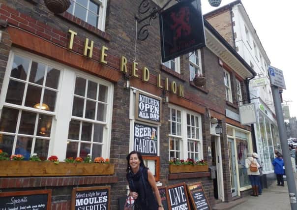 Cathy Price at the Red Lion in Arundel
