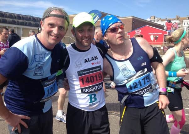 Philippe, Alan and Jay, the Three Amigos at Brighton Marathon (Photo courtesy of Ann Savidge) nLFERwdOUG9J70PBOQR4