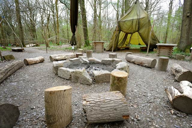 Woodland manager David Spreadbury-Troy has won a conservation award as a result of him turning the wood at Ingfield Manor School into a learning environment for the children. Pic Steve Robards SUS-150413-172712001