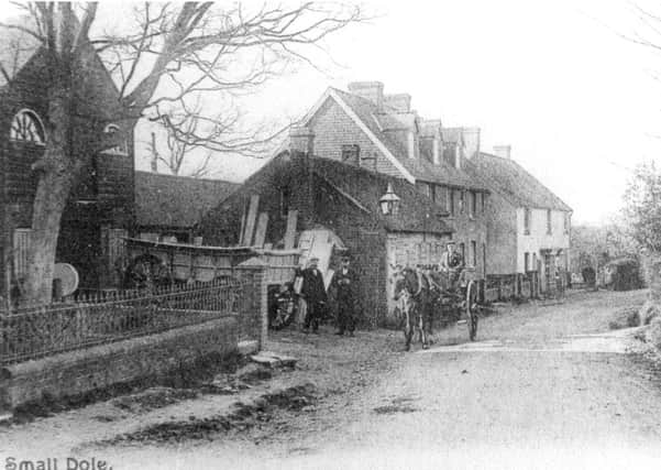 The Small Dole blacksmith's shop is pictured on the left