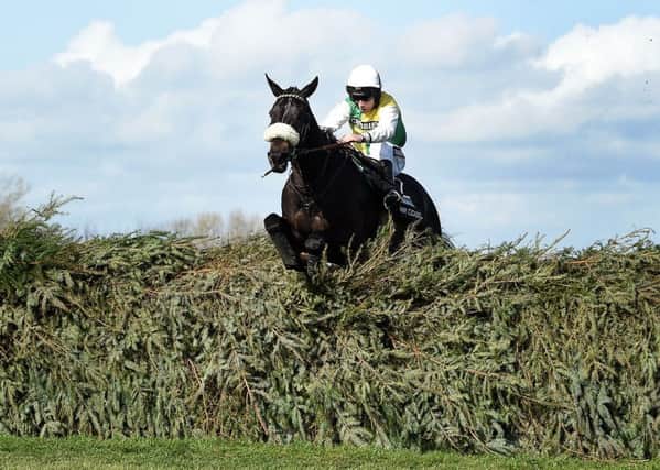 Many Clouds ridden by Leighton Aspell clears the final fence to win The Crabbie's Grand National Steeple Chase, during Grand National Day of the Crabbies Grand National Festival at Aintree Racecourse, Liverpool. PRESS ASSOCIATION Photo. Picture date: Saturday April 11, 2015. See PA story RACING Aintree. Photo credit should read: Martin Rickett/PA Wire YPN-151204-121305041
