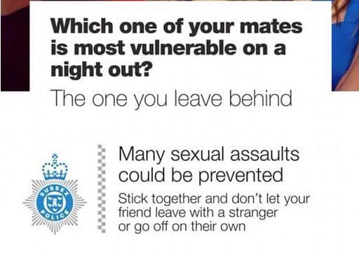 Sussex Police's poster