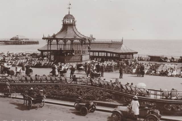 The bandstand, with the pier pavilion visible at top left