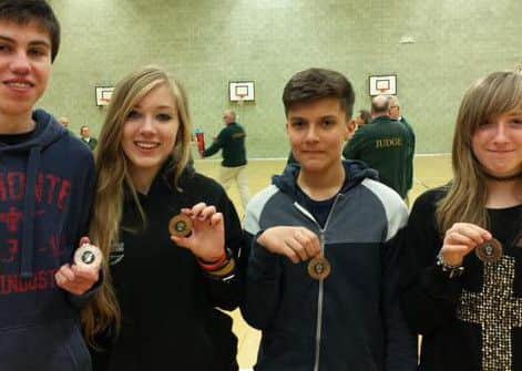 Cuckfield Juniors win bronze:   Chris Jeffrey, Aoife Rice, Seb Dickie and Holly Hatch