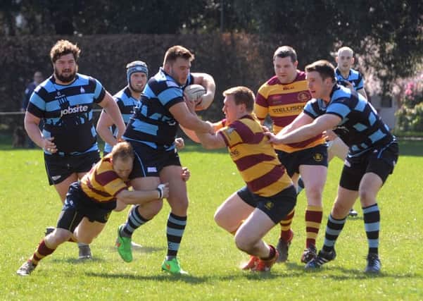 Tom Belcher on the charge against Westcliff / Picture by Louise Adams