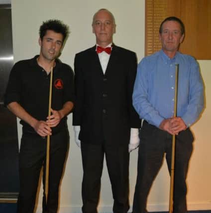 Open Championship (Left to right) James Dew, Willem Mol and Ian Janman.