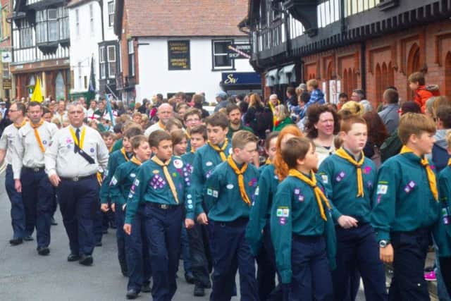 More than 700 scouts joined the march through Arundel PHOTO: Steve Flynn Photography