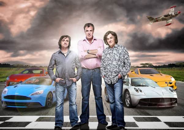 Jeremy Clarkson, next to Richard Hammond and James May. Could a new Top Gear show be based at Goodwood? (C) BBC Worldwide - Photographer: Justin Leighton