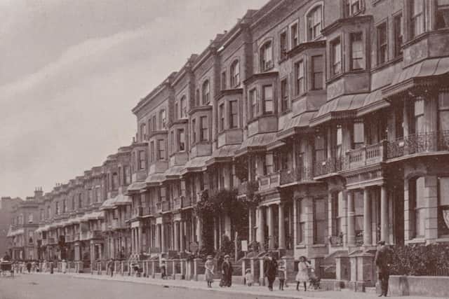 The terrace at 86-94 Marine Parade in its glory days before the Great War