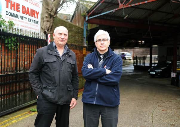 The Dairy used to be the home of a number of small charities. Pictured is Nik Demetriades, left, of Enable Me,  and Peter Austin, of Arun Co-ordinated Community Transport