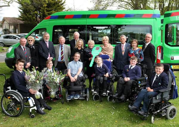 Judith Chalmers pictured at The Angmering School, opening a new charity mini bus PHOTO: Sam Stephenson