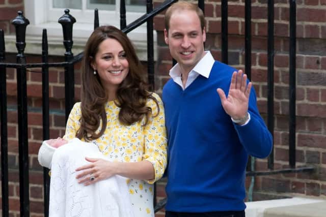 The Duke and Duchess of Cambridge outside the Lindo Wing of St Mary's Hospital in London, with their newborn daughter The Princess of Cambridge. Picture: Daniel Leal-Olivas/PA Wire