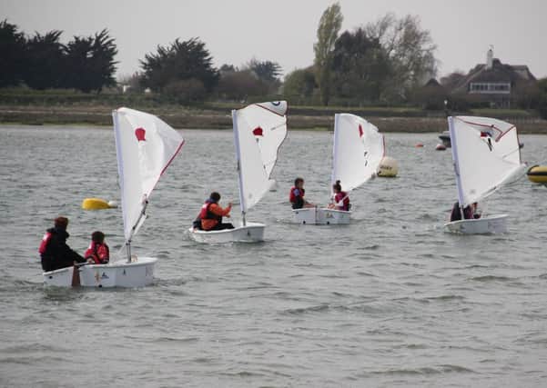 Oakwood pupils on the water