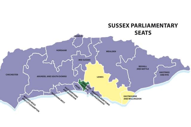 How the Sussex constituencies looked before this morning's general election results
