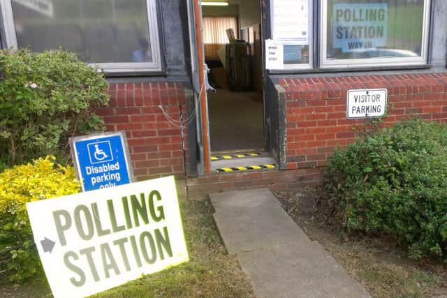 Polling station open in the Hastings & Rye constituency for the 2015 General Election SUS-150705-083805001