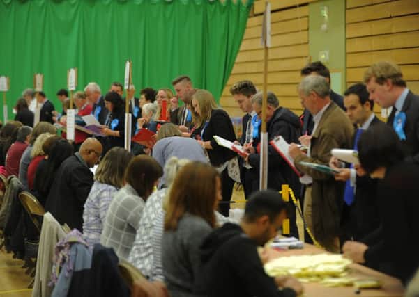 Election count at K2 Crawley, West Sussex (Pic by Jon Rigby)