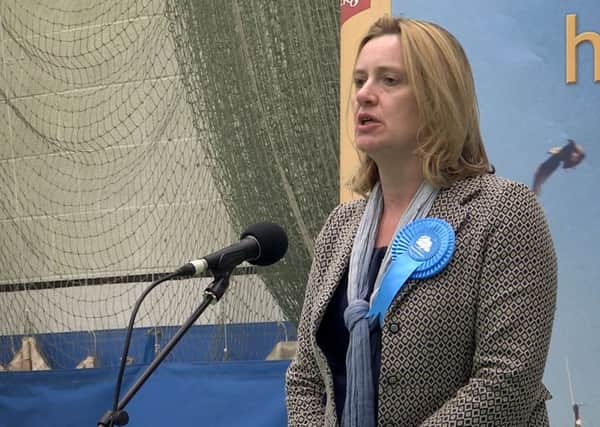 Amber Rudd, at Friday's election count