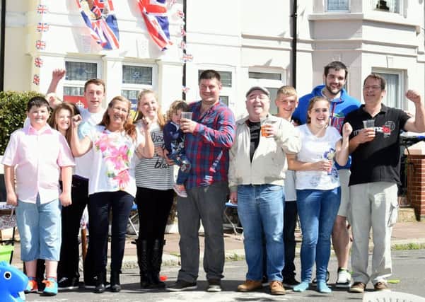 The VE Day street party in Archibald Road, 
Worthing. 

Picture: Liz Pearce 09-05-15
LP1501690 SUS-150905-201438008