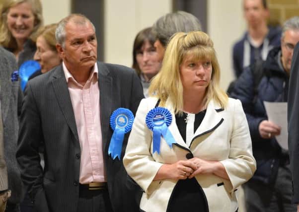 Maria Caulfield at the Lewes election count
