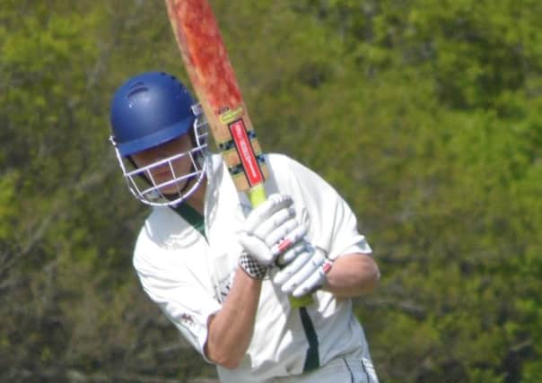 Cameron Flanagan on his way to a hundred for Crowhurst Park Cricket Club against Bells Yew Green