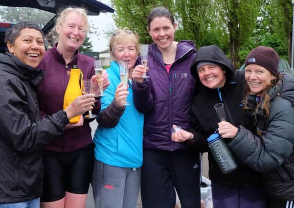Slinfold GC ladies section members take on triathlon SUS-150513-095121001