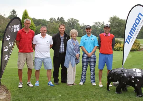Virginia McKenna and son Will Travers mark the annual golf day for the Born Free Foundation SUS-150513-120508001