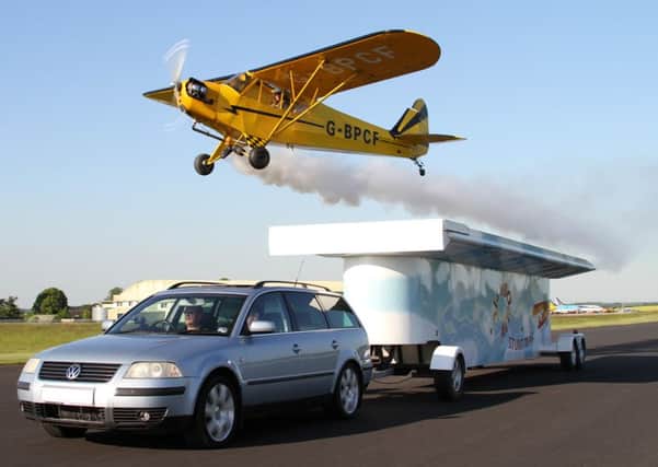 The Flying Circus demonstrates truck top landing