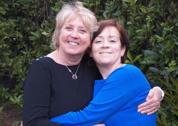 Sarah O'Connell and her mum Viv Bristow SUS-150515-104157001