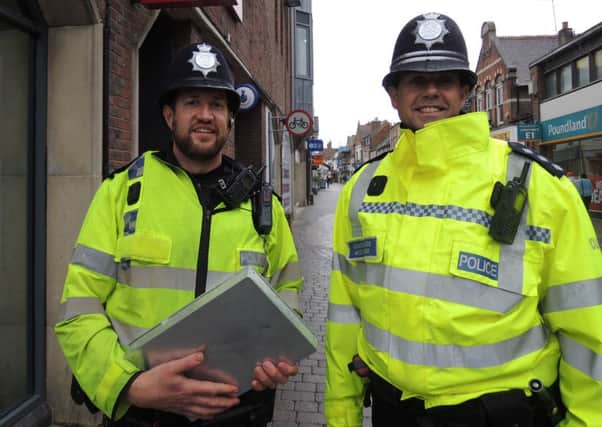PC James Munden and chief inspector Howard Hodges of Horsham police launched a cycling crackdown in West Street
