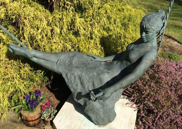 The sculpture, called Fleur, in the Penny Royal Theatre Garden, which will be the main focus for tea, music and sales