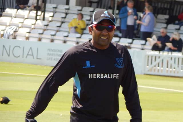 Mahela Jayawardene before the T20 Blast match against Gloucestershire. Picture by Mark Dunford
