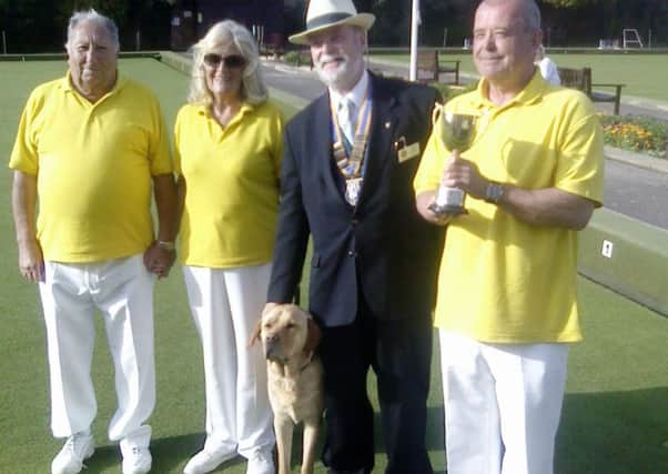 Bognor Beavers - plus mascot - enjoy their Rotary tournament win