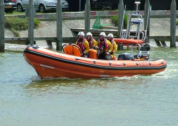 The Rye RNLI lifeboat crew in action