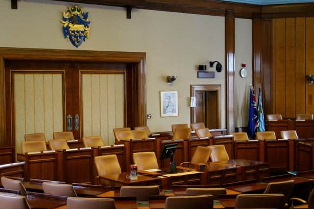 The council chamber at County Hall, Chichester ENGSUS00120130416123201