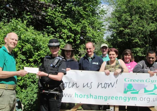 Horsham Green Gym has received a £200 donation from Sussex Police