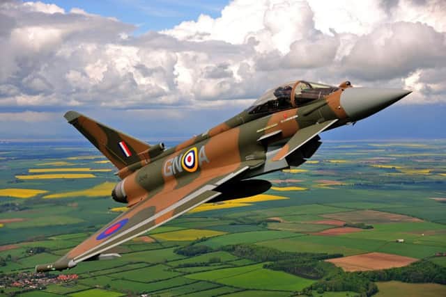 New Typhoon fighter commemorating the 75th anniversary of the Battle of Britain.? SUS-150522-105547001